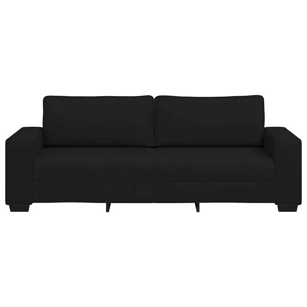vidaXL 3-Sitzer-Sofa Schwarz 180 cm Stoff