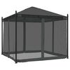 vidaXL Pavillon mit Netzw&auml;nden Anthrazit 2,93x2,93 m Stahl
