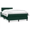 vidaXL Boxspringbett mit Matratze Dunkelgr&uuml;n 120x220 cm Samt