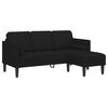 vidaXL Sofa Set mit Kissen 2 pcs Schwarz Polyester