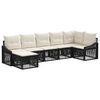 vidaXL Gartensofa-set 7 stk. Schwarz Poly-Rattan