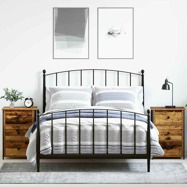 vidaXL Nachttisch mit Schubladen 2 pcs Braun 40 x 36 x 60 cm