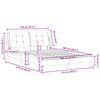 vidaXL Bettgestell ohne Matratze "Zadar" Wei&szlig; und Schwarz 120x200 cm Kunstleder