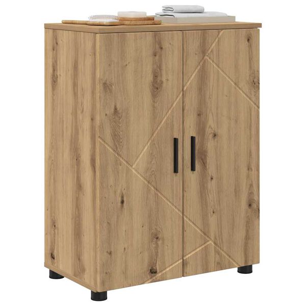 vidaXL Badezimmerschrank mit Speicher Artisan-Eiche 60 x 35 x 80 cm