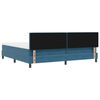 vidaXL Boxspringbett mit Matratze Dunkelblau 200 x 200 cm Samt