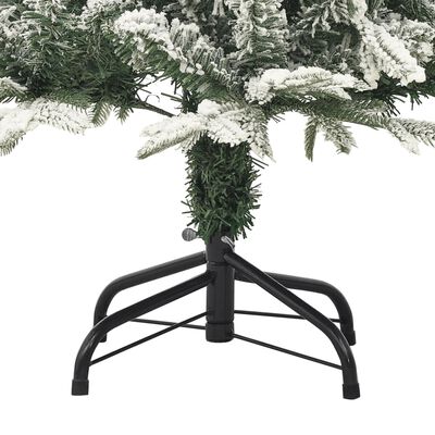 vidaXL Künstlicher Weihnachtsbaum Beschneit Grün 120 cm PVC PE