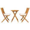 vidaXL Garten Bistro Set 3 pcs Braun Akazie Massivholz