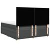 vidaXL Boxspringbett mit Matratze Dunkelgrau 180x200 cm Stoff