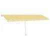 vidaXL Standmarkise Manuell Einziehbar 600x300 cm Gelb/Wei&szlig;