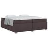 vidaXL Bettrahmen mit Matratze Dunkelbraun 200 x 200 cm Stoff