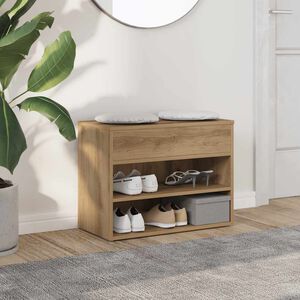 vidaXL Schuhbank Artisan-Eiche 60x30x45 cm Holzwerkstoff