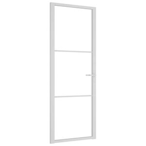 vidaXL Innent&uuml;r 76x201,5 cm Wei&szlig; ESG-Glas und Aluminium