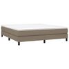 vidaXL Boxspringbett mit Matratze Taupe 180x200 cm Stoff