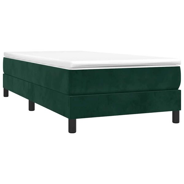 vidaXL Boxspringbettgestell Dunkelgr&uuml;n 90x190 cm Samt