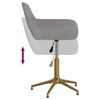 vidaXL Esszimmerst&uuml;hle 2 Stk. Drehbar Hellgrau Samt