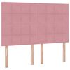 vidaXL Bett mit Stauraum und LED mit Matratze Rosa 140 x 200 cm Samt