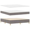 vidaXL Boxspringbett mit Matratze Taupe 200 x 180 cm Stoff