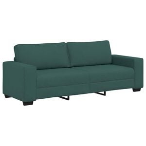 vidaXL 3-Sitzer-Sofa Dunkelgr&uuml;n 220x77x82 cm Stoff