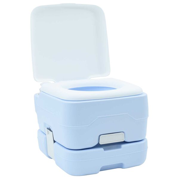 vidaXL Camping-Toilette Helles Blau und Weiß 41,5 x 36,5 x 30 cm