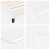 vidaXL Boxspringbett mit Matratze Wei&szlig; 120 x 200 cm Kunstleder