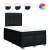 vidaXL Boxspringbett mit Matratze Schwarz 120x200 cm Stoff