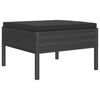 vidaXL 6-tlg. Garten-Lounge-Set mit Auflagen Poly Rattan Schwarz