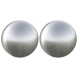vidaXL Geb&uuml;rsteter Ball 2 stk. &Oslash; 15 cm Silber Edelstahl 201