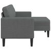 vidaXL 2-Sitzer-Sofa mit Chaiselongue L-f&ouml;rmig Dunkelgrau 125 cm Stoff