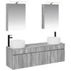 vidaXL Badezimmerschrank-Set 5 pcs Grau Sonoma 50 x 14,5 x 70 cm