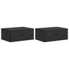 vidaXL Wandmontierter Nachttisch 2 pcs Schwarz 49 x 34,5 x 20 cm