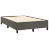 vidaXL Boxspringbett mit Matratze & LED Dunkelgrau 120x190 cm Samt