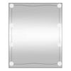 vidaXL Wandspiegel mit LED-Leuchten 50x60 cm Glas Rechteckig