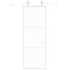 vidaXL Schiebetür Weiß 76x205 cm Hartglas und Aluminium