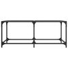 vidaXL Couchtisch mit Glasplatte Transparent 98,5x50x40 cm Stahl