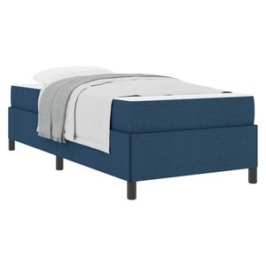 vidaXL Boxspringbett Blau 100 x 200 cm Stoff