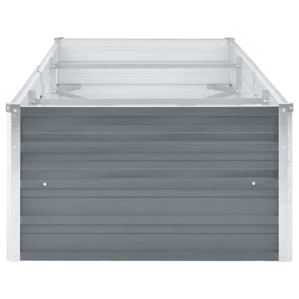 vidaXL Garten-Hochbeet Verzinkter Stahl 240x80x45 cm Grau
