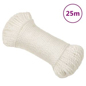 vidaXL Arbeitsseil Wei&szlig; 3 mm 25 m Polypropylen