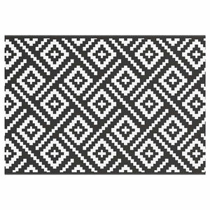 vidaXL Outdoor-Teppich ARAKIL Wei&szlig; und Schwarz 160x230 cm PP