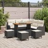 vidaXL Garten-Sofa-Set 9 pcs Schwarz Poly-Rattan