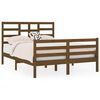vidaXL Massivholzbett Honigbraun 135x190 cm