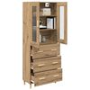 vidaXL Highboard mit Schubladen Artisan-Eiche 69,5 x 34 x 180 cm