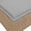vidaXL Gartensofa mit Liegefunktion Kissen L-Form Beige Poly Rattan