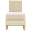 vidaXL Boxspringbett mit Matratze mit Kopfteil Creme 80 x 200 cm Stoff