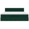 vidaXL Ottoman-Bett mit Matratze Dunkelgrün 160x200 cm Samt