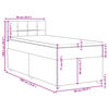 vidaXL Boxspringbett mit Matratze Taupe 90x190 cm Stoff