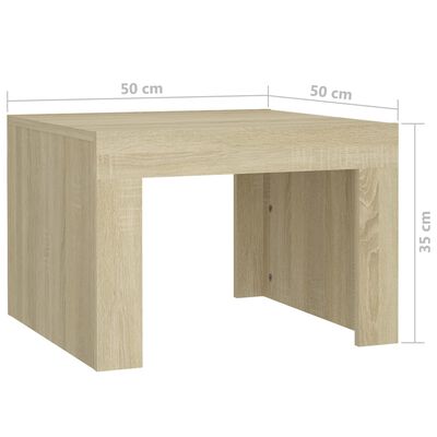 vidaXL Couchtisch Sonoma-Eiche 50x50x35 cm Holzwerkstoff