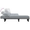 vidaXL Schlafsofa in L-Form Hellgrau 255x140x70 cm Stoff