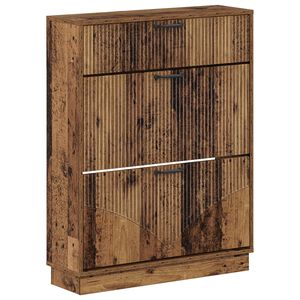 vidaXL Schuhschrank HOORN 78 x 24 x 100 cm Holzwerkstoff Altholz