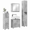 vidaXL Badezimmerm&ouml;bel-Set mit Regal 4 pcs Beton Grau Holzwerkstoff