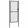 vidaXL Maschen-Gartentor verzinkter Stahl 100 x 200 cm Grau